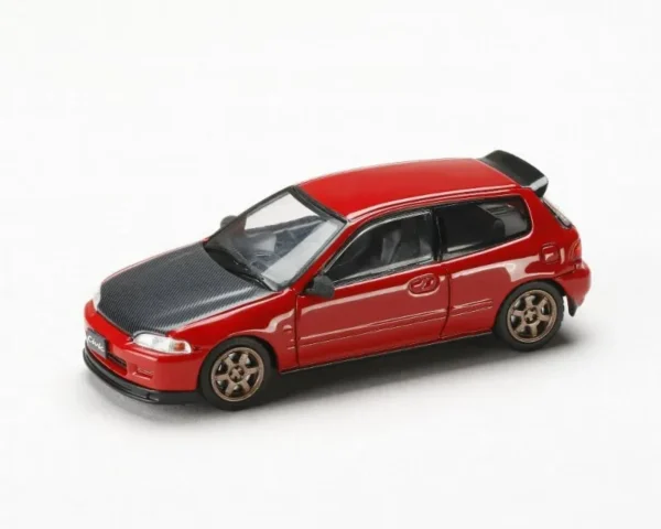 Hobby Japan Honda Civic (EG6) SIR-II JDM Style – Milano Red with Carbon Hood – JDM64 2