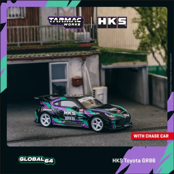 Tarmac Works HKS Toyota GR86 – Black – Global64 – Mijo Exclusives